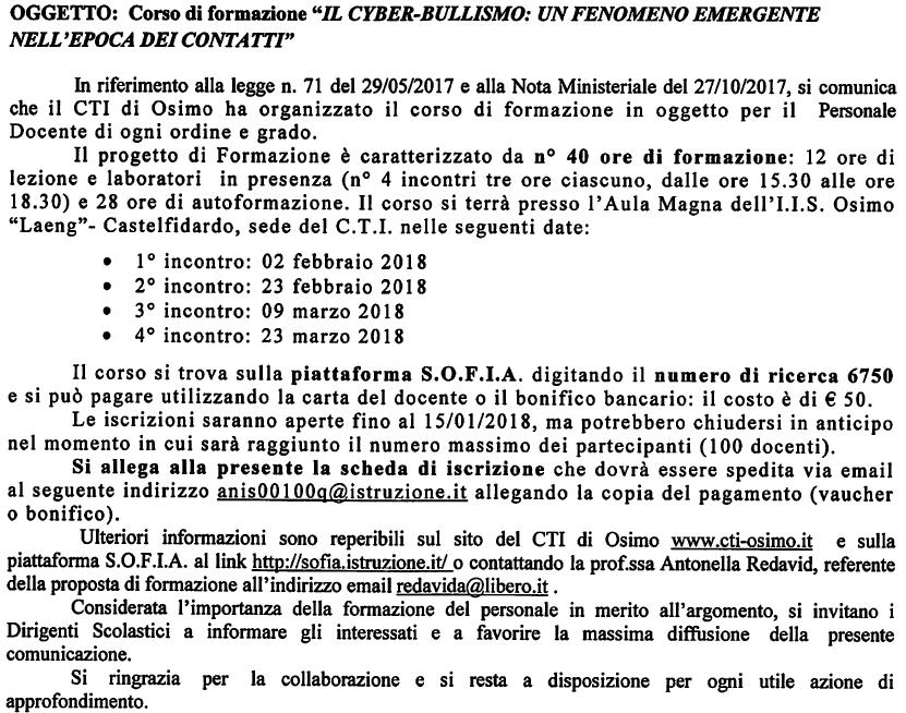 corso cyberbullismo